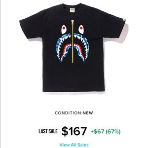 LARGE - BAPE shark Tee - NEW